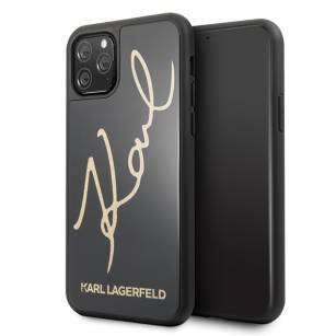 Karl Lagerfeld etui iPhone 11 Pro czarny Signature Glitter 
