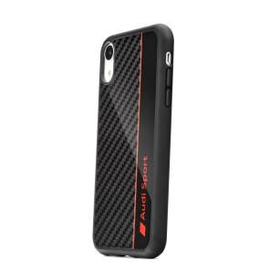 Oryginalne Etui AUDI Carbon Fibre Case iPhone Xr czarne 