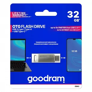 Pendrive GOODRAM ODA3 32GB USB A + USB C