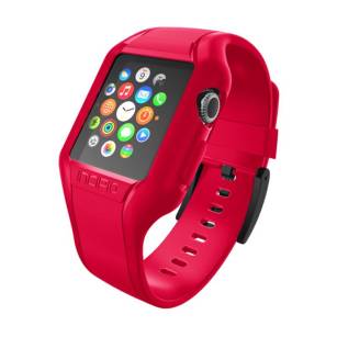 Incipio NGP Strap - Elastyczny pasek do Apple Watch 42mm - czerwony