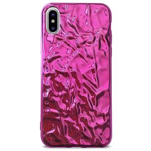 PURO Glam Metal Flex Cover Etui iPhone X / XS różowe