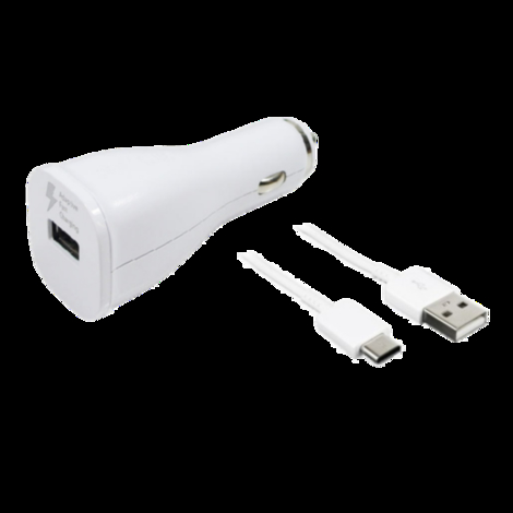 Samsung ładowarka samochodowa EP-LN915U white + kabel EP-DW700CWE 1,50 m USB typ C - towar w magazynie, natychmiastowa wysyłka FV 23%, odbiór osobisty 0 zł 