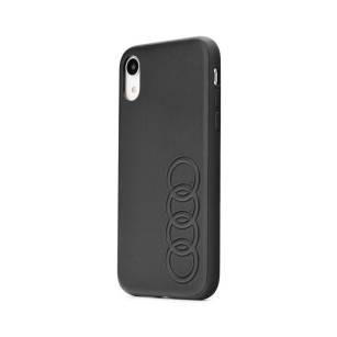 AUDI Leather Case iPhone XR czarny